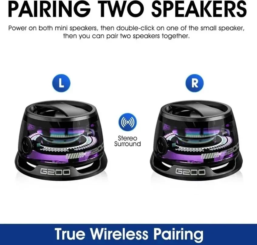 Boxă Bluetooth Portabilă cu Lumină RGB